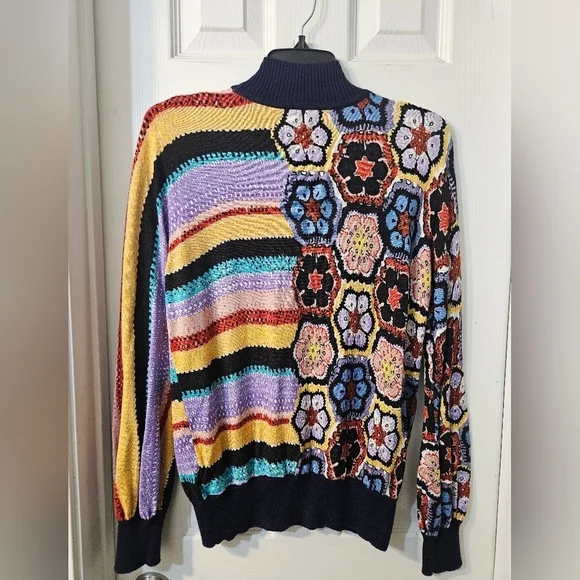 Leo & Ugo Paris Embroidered  Colorful Floral Stripped Longsleeve - Picture 6 of 8